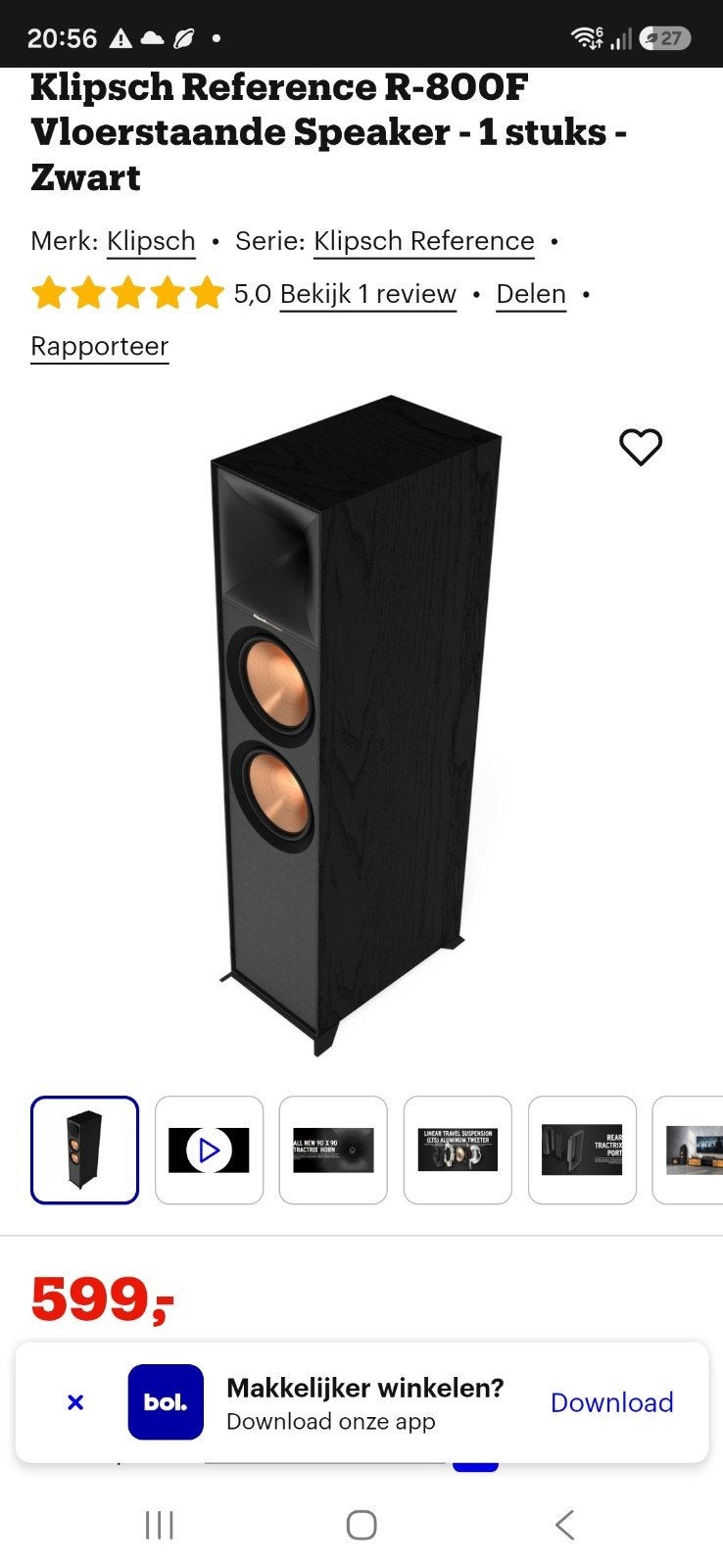 Zi goed als nieuwe klipsch speakers r800f, Overige merken, Stereo speakers, Ophalen of Verzenden, Zo goed als nieuw
