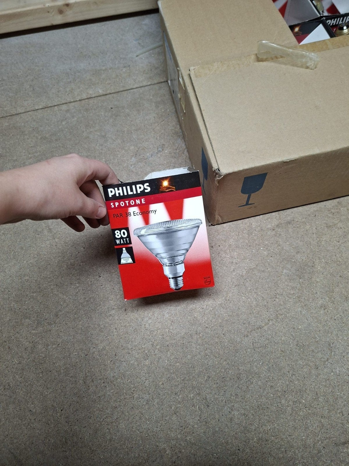 Philips Spotone PAR 38 Economy 80W Gloeilamp E27, Philips, Gloeilamp, 60 watt of meer, Nieuw