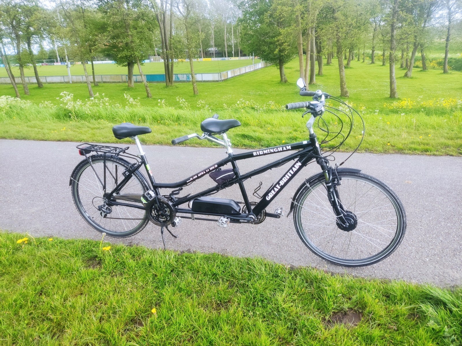Great Britain elektrische tandem 36V, 17Ah, 3x8 Acera, Fietsen en Brommers, Ophalen, Vering, Great brittain, Velgrem