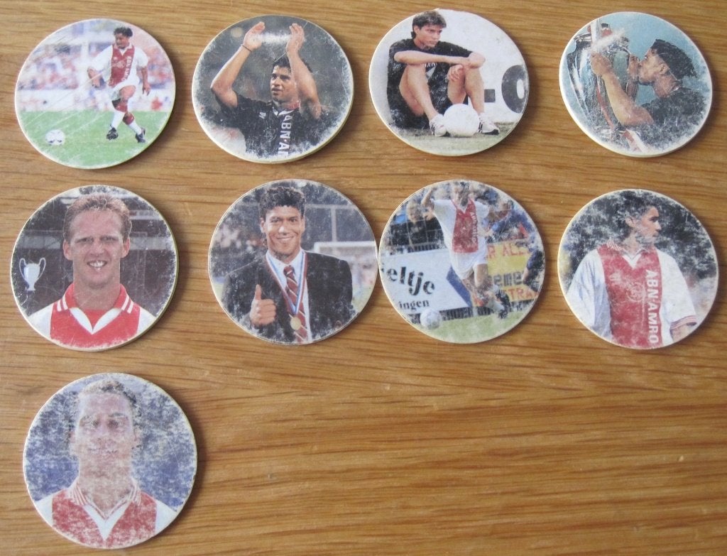 Flippo - negen verschillende Kluppers van Ajax - 1996, Verzamelen, Flippo's, Ophalen of Verzenden, Losse flippo's