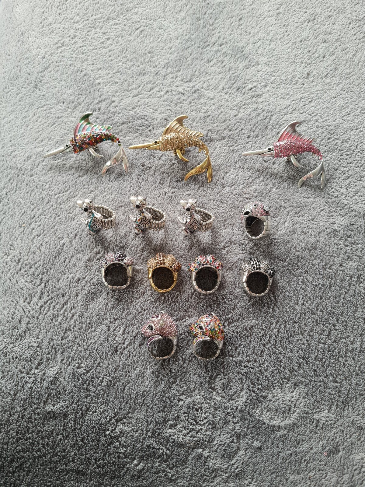 Nieuw ringen Goud & Zilverkleur Vis & Schildpad & Tijger, Nieuw, Ophalen of Verzenden, Kleiner dan 17, Dame