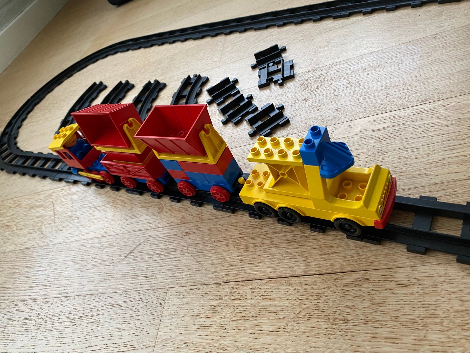 Vintage Lego Duplo trein met sporen., Kinderen en Baby's, Speelgoed | Duplo en Lego, Ophalen of Verzenden, Gebruikt, Duplo