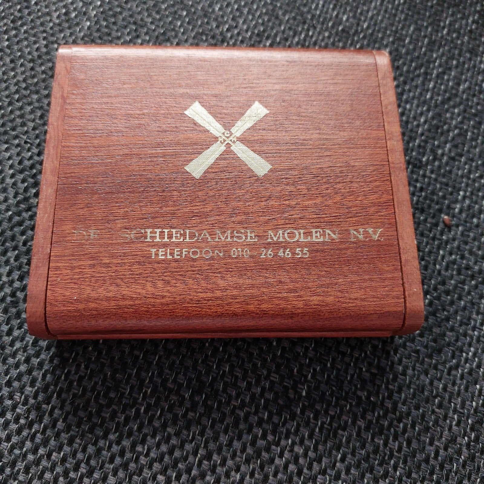 Vintage houten memohouder - De Schiedamse Molen NV, Ophalen of Verzenden, Gebruikt, Overige typen