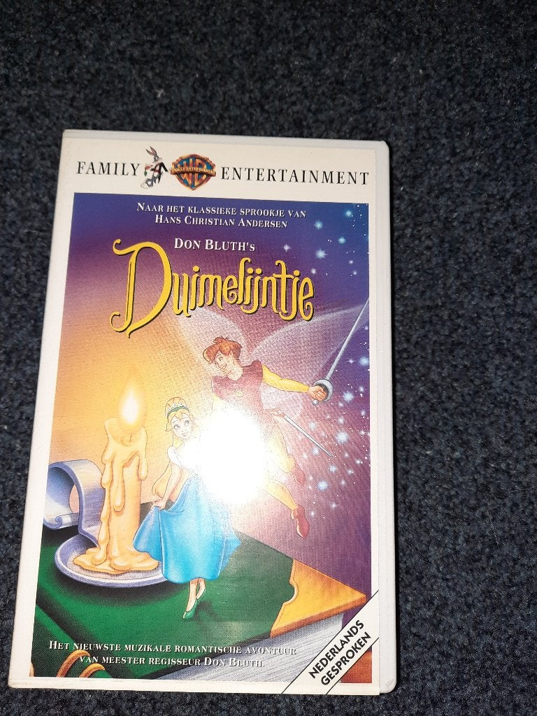 DUIMELIJNTJE! Mooie Tekenfilm Klassieker Op VIDEO!, Verzenden, Alle leeftijden, Kinderfilm, Zo goed als nieuw