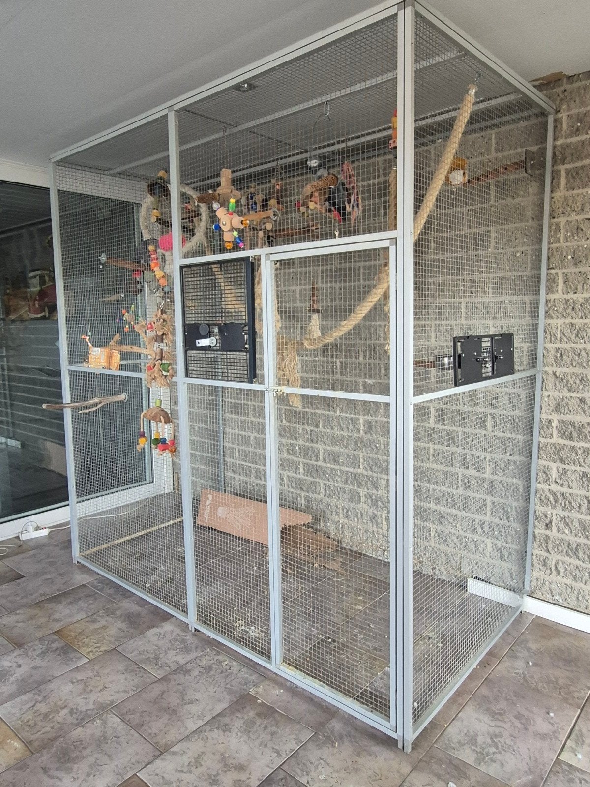 binnen/buiten voliere, Dieren en Toebehoren, Ophalen, Aluminium, Volière