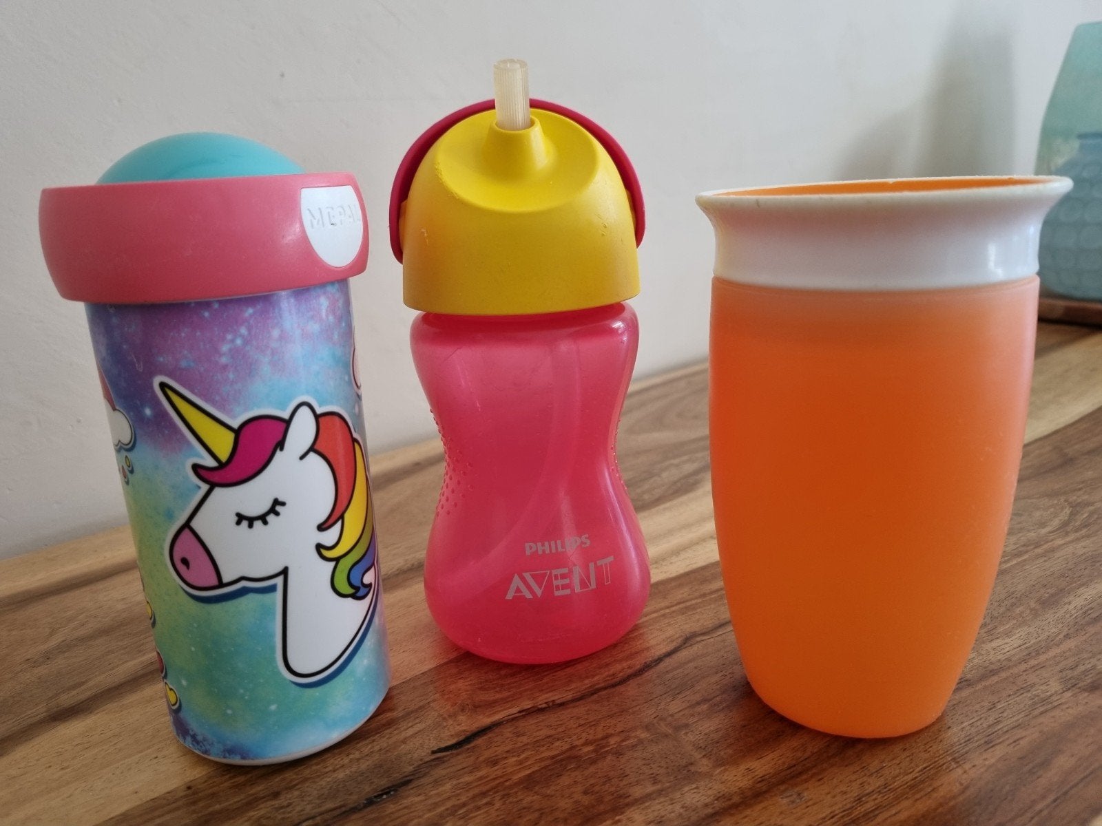 Flessen en tuitbeker: Avent, Mepal, Munchkin (gebruikt), Ophalen of Verzenden, Gebruikt