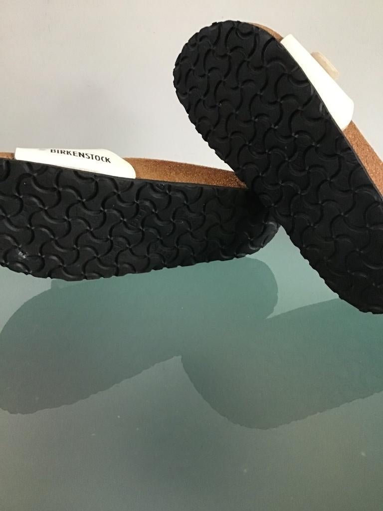 Birkenstock Madrid 37 wit | slippers | Gratis verzenden, Slippers, Verzenden, Wit, Zo goed als nieuw