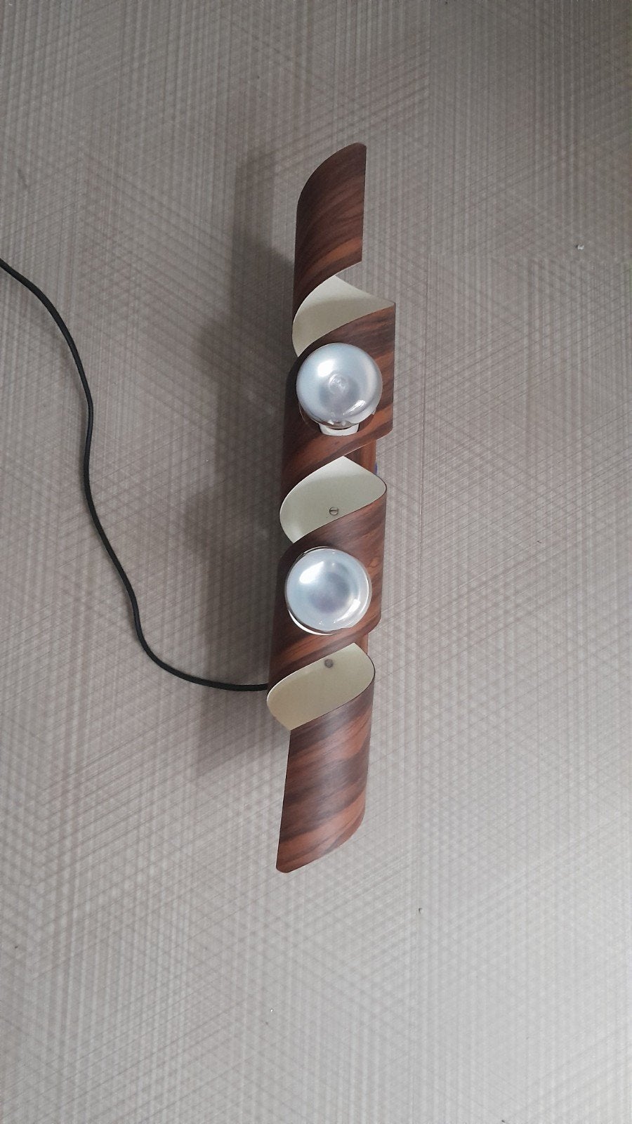 Vintage Wokkel lamp wokkellamp Raak wandlamp, Gebruikt, Bruin, E14 (klein), Ophalen of Verzenden