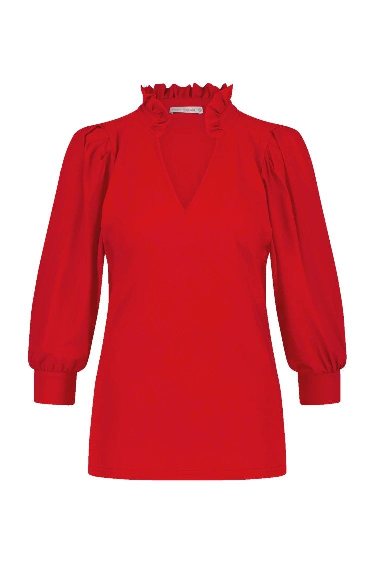 Studio anneloes jacky blouse  xl rood travelstof, Maat 46/48 (XL) of groter, Ophalen of Verzenden, Zo goed als nieuw, X