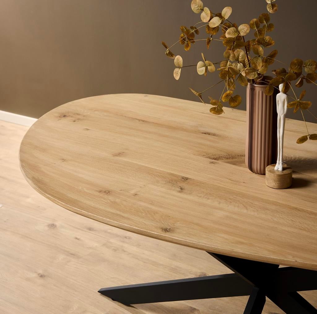 Eiken Eettafel Cloud 180x100 Starfurn Showroommodel €649, Huis en Inrichting, Tafels | Eettafels, Ophalen, Info@starfurn.nl, Eikenhout