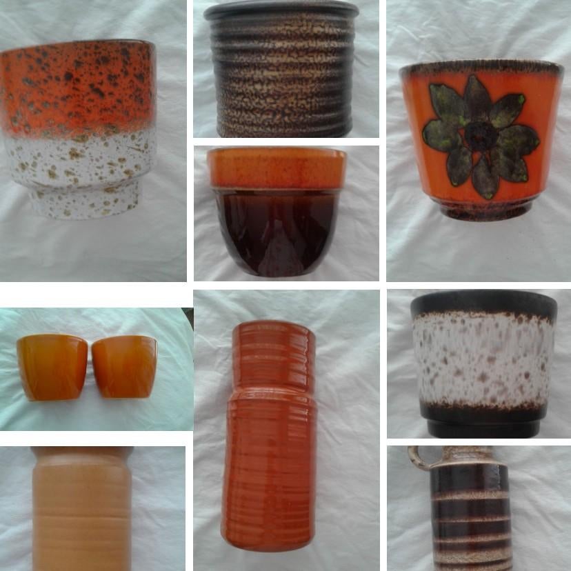 Bloempot / vaas retro vintage diversen, Ophalen, Gebruikt, Overige kleuren, Aardewerk of Porselein