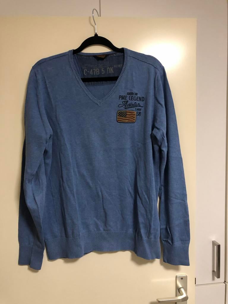 PME Legend Blauwe Trui V-Hals Maat L, Ophalen of Verzenden, Gedragen, Maat 52/54 (L), Blauw
