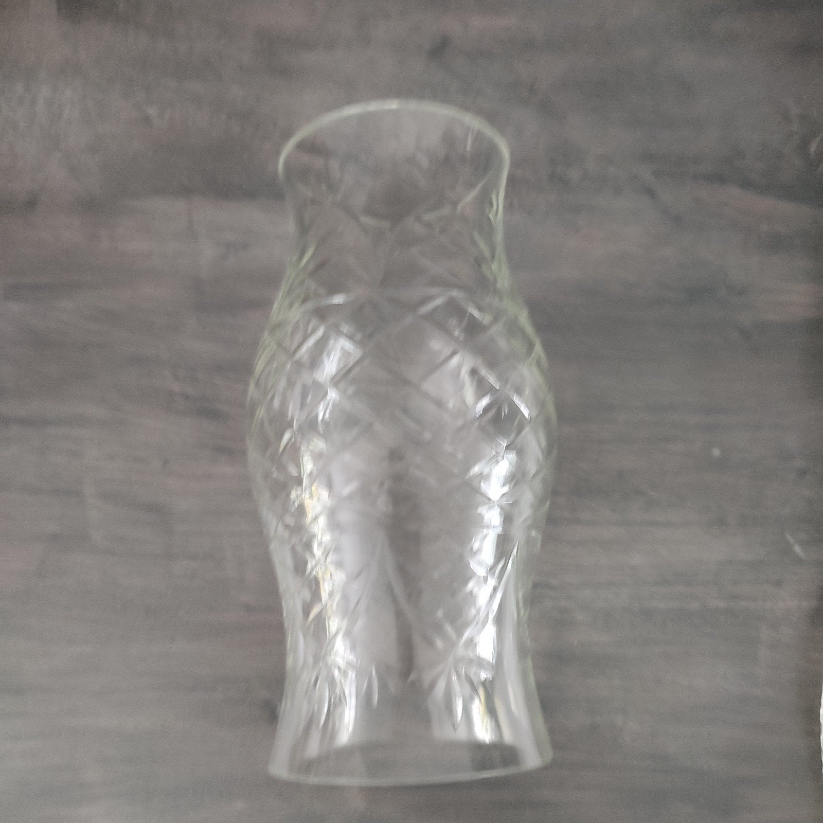 Glazen stolp 25 cm met reliëf patroon, Ophalen of Verzenden