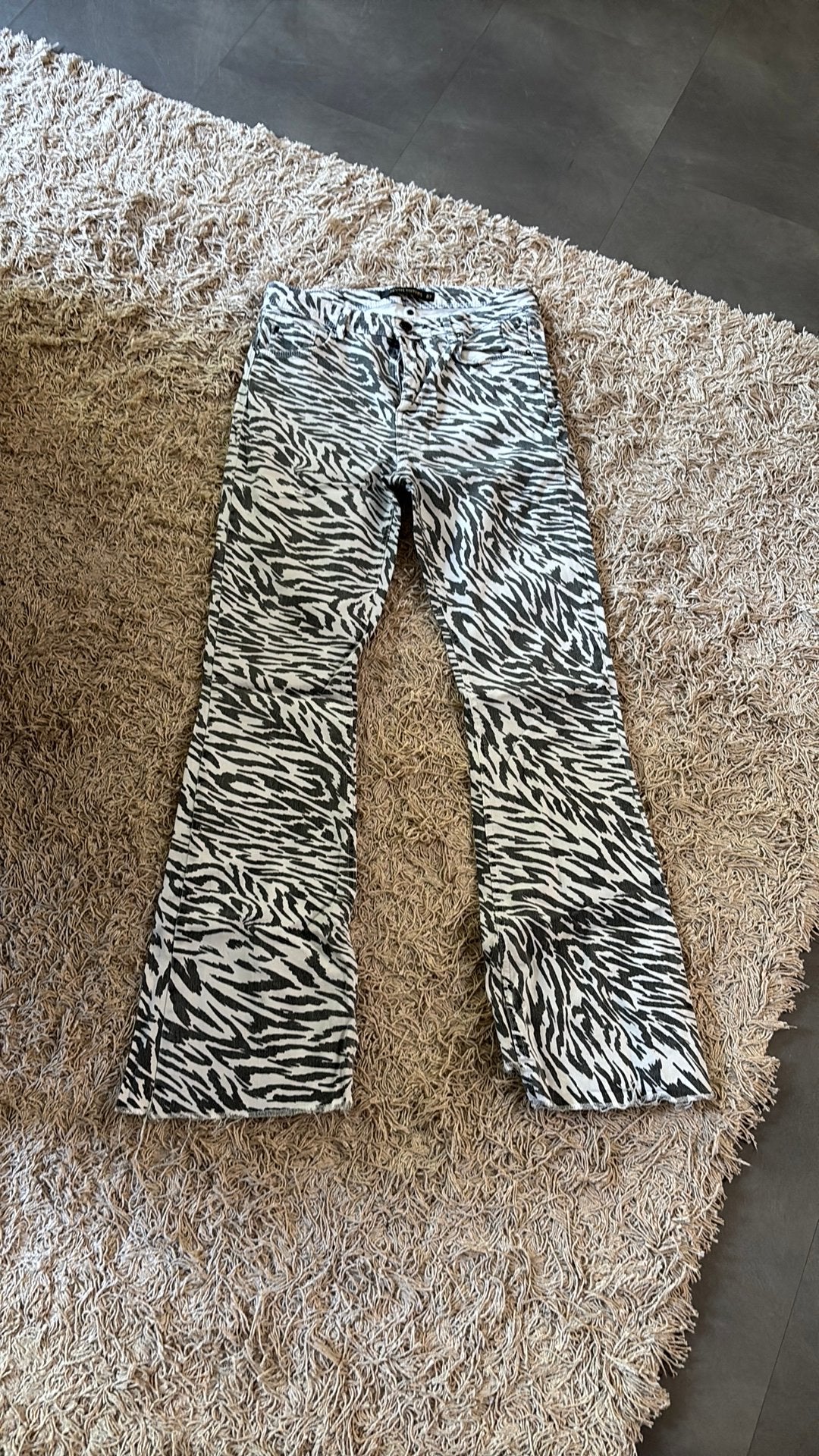 Seven Sisters zebra flared jeans – maat 27, ., Zwart, Ophalen of Verzenden, Zo goed als nieuw