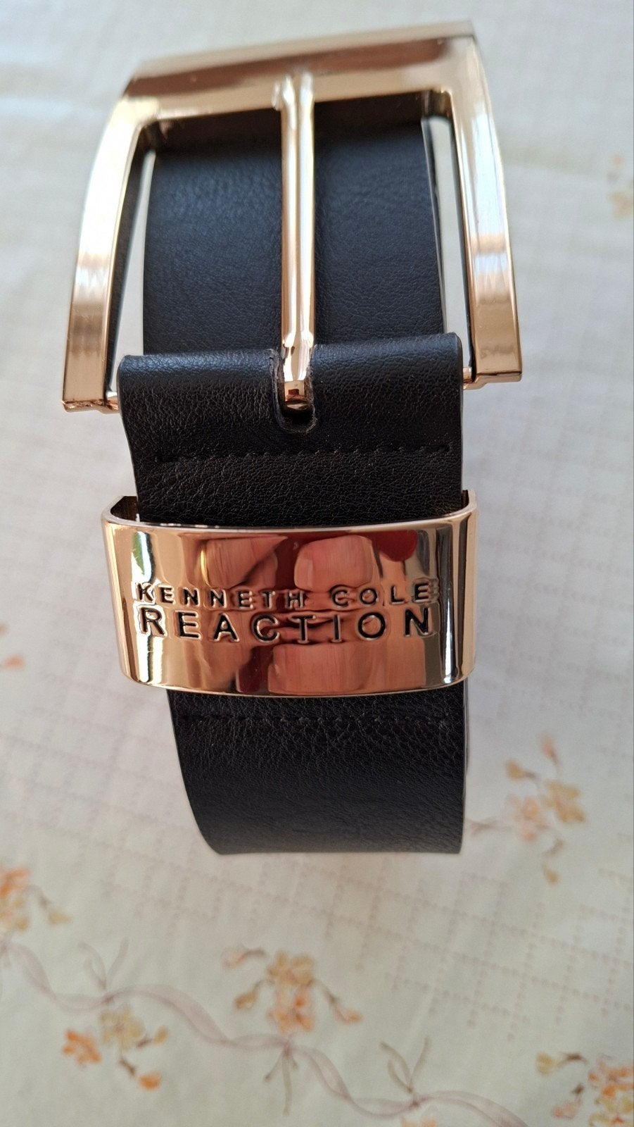 Kenneth cole reaction leren riem ,Zwart maat xl (2), 95 tot 105 cm, Zwart, Kenneth cole, Ophalen of Verzenden
