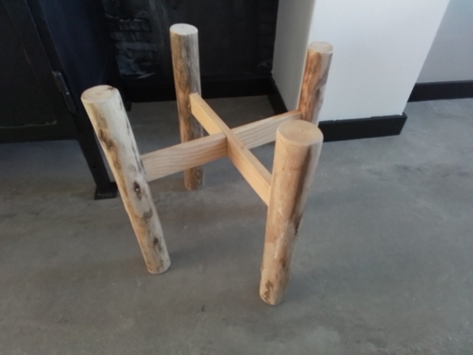 Houten plantenkruk, Ophalen of Verzenden, Rond, Hout, Minder dan 30 cm