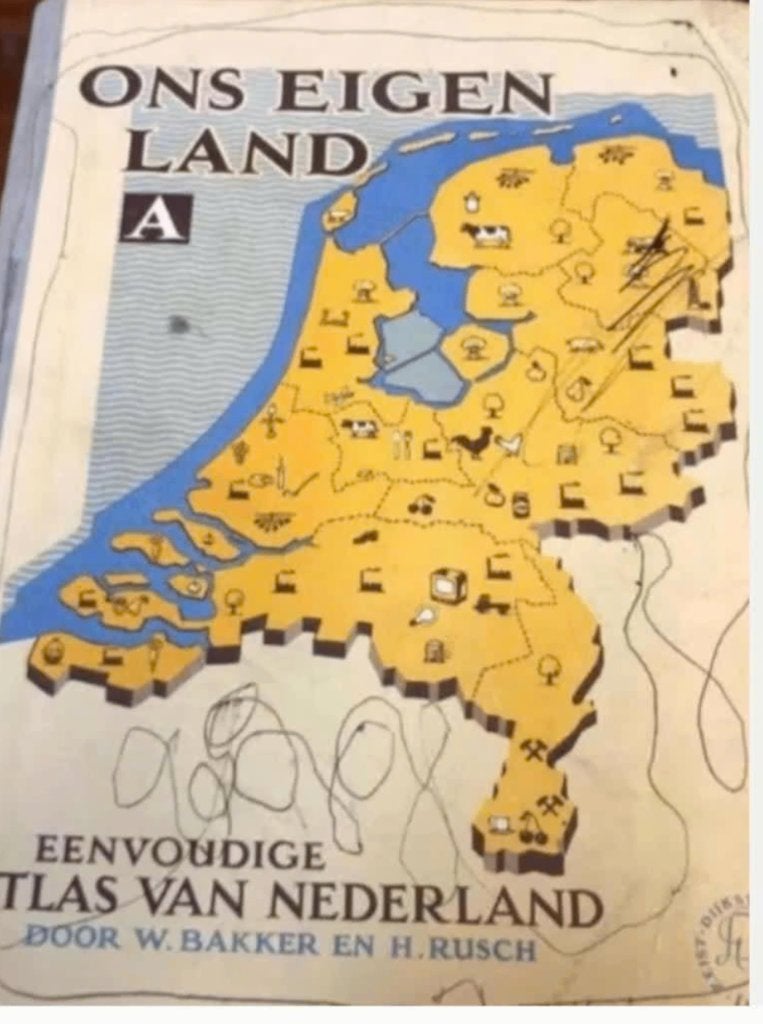 Ons Eigen Land - Atlas Nederland uit 1963 43e druk, Boeken, Atlassen en Landkaarten, Gelezen, Overige atlassen, Ophalen of Verzenden