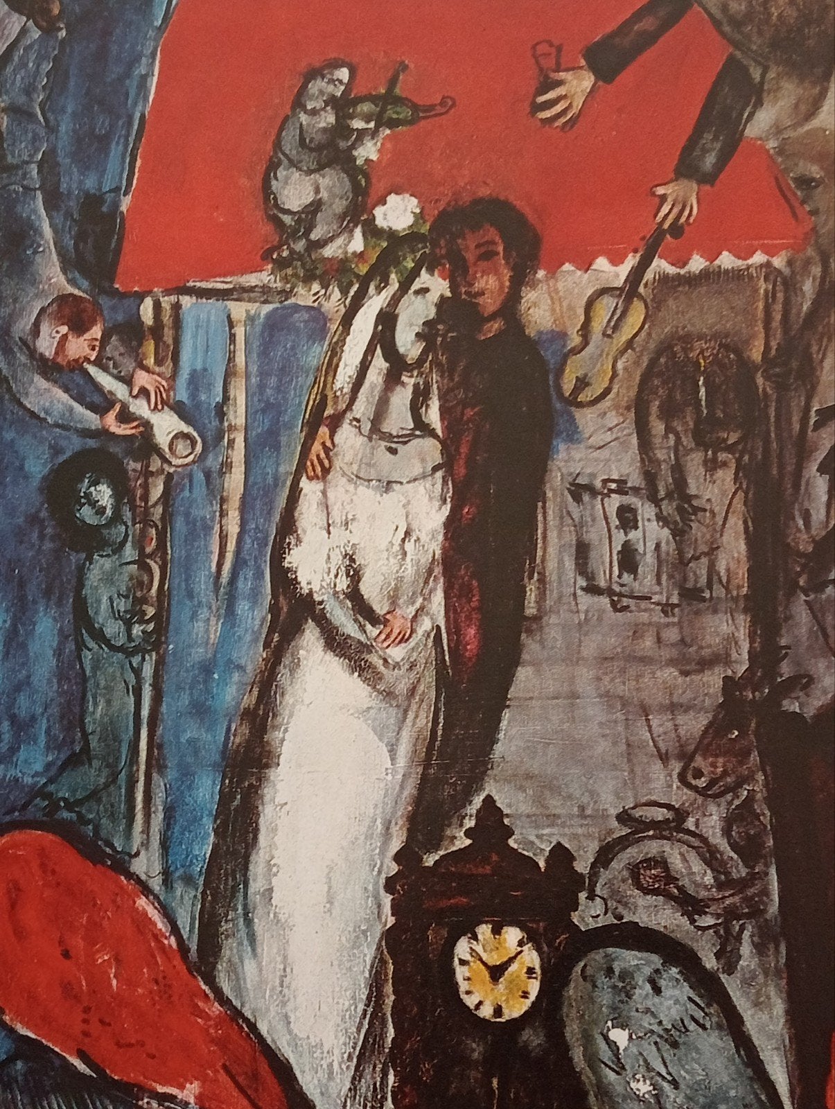 Marc Chagall print 1976 Huwelijk naakt erotiek, Ophalen of Verzenden