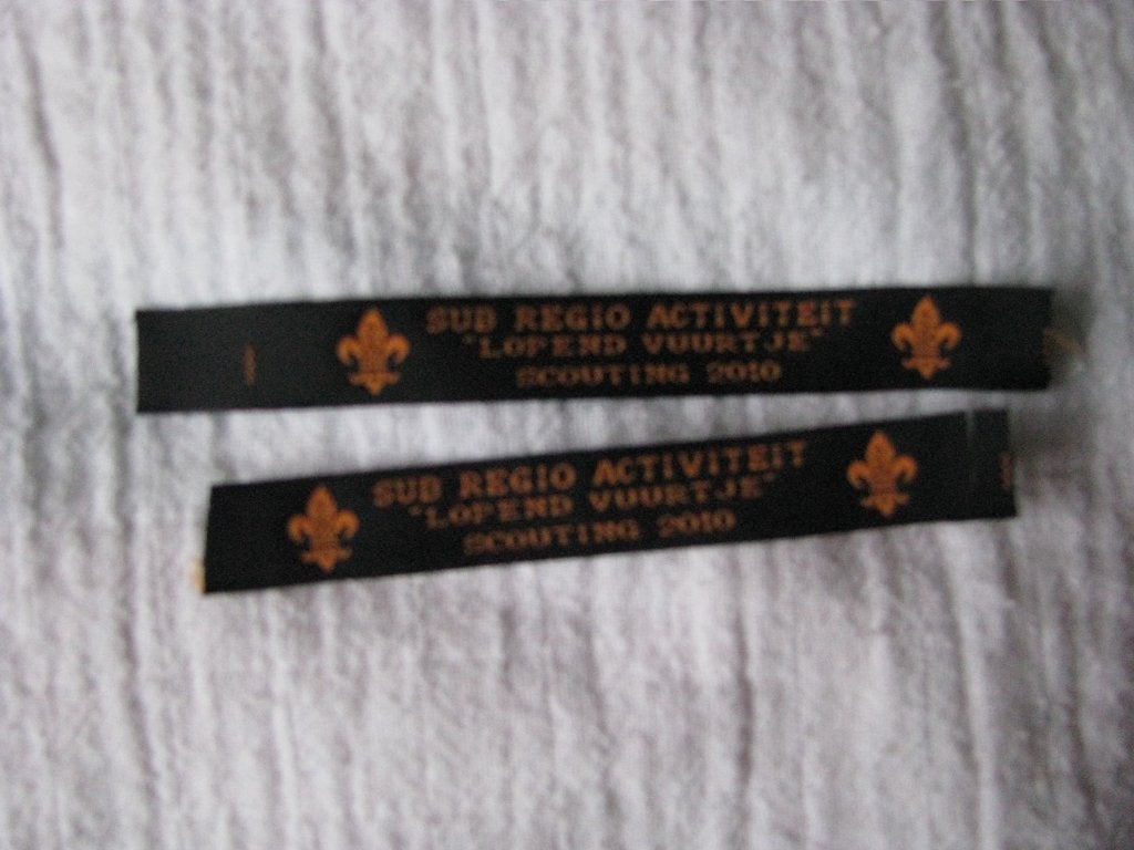 Naambandje lopend vuurtje., Ophalen of Verzenden, Nieuw, Embleem, Speld of Insigne
