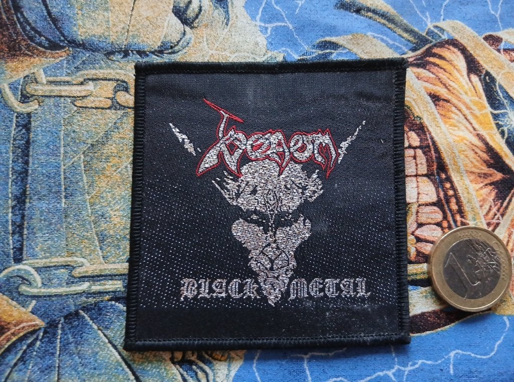 Venom vintage black metal 80's patch v12 + zilver glitter, Verzamelen, Ophalen of Verzenden, Nieuw, Kleding