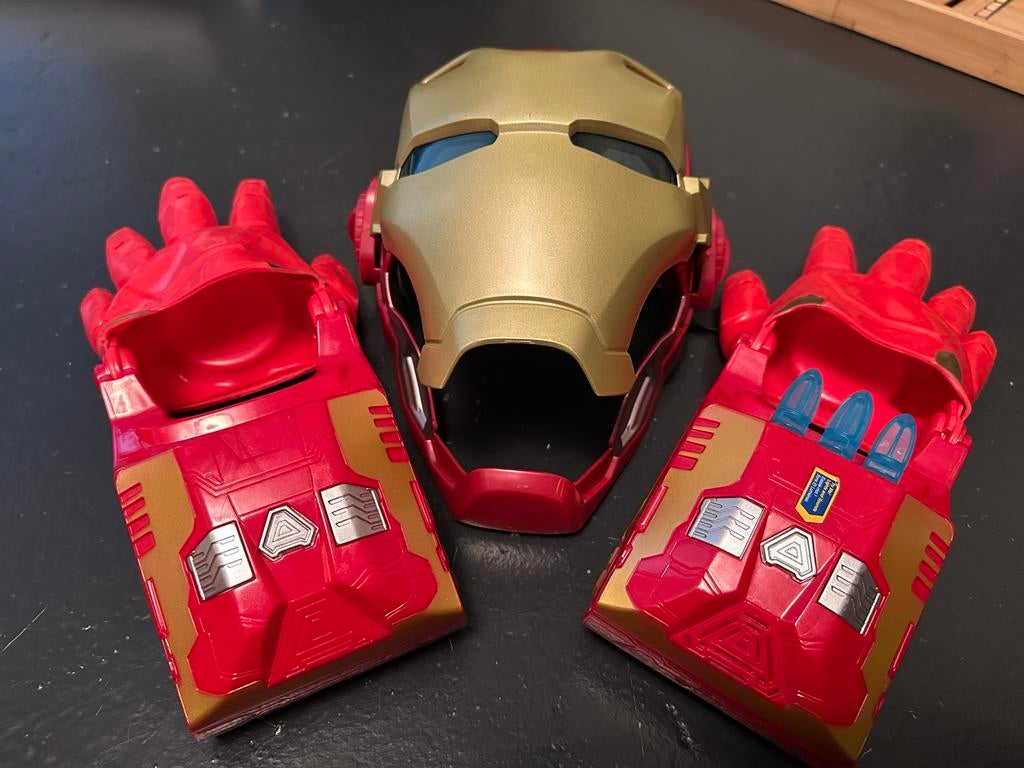 Iron Man Masker en Handschoenen - Marvel Avengers, Ophalen of Verzenden, Gebruikt