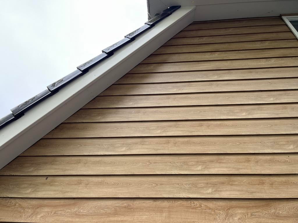 Keralit potdeksel 177 mm kleur natuur eiken, gevelbekleding, Ophalen, Zo goed als nieuw