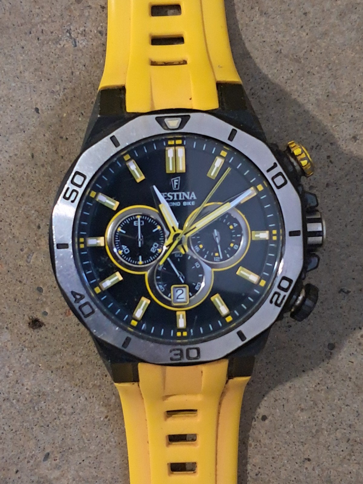 Festina   horloge, Gebruikt, Staal, Polshorloge, Kunststof