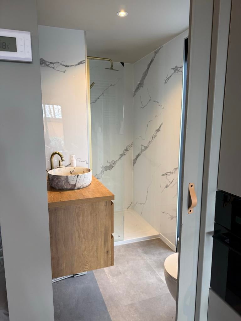 Douchewand glas 40 cm, Ophalen of Verzenden, Zo goed als nieuw, Glas, Douche