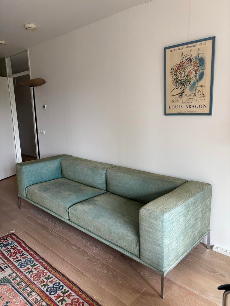 Cassina MOOV 4-zitsbank - Piero Lissoni - Lichtgroen, Ophalen, Gebruikt, 75 tot 100 cm, Rechte bank