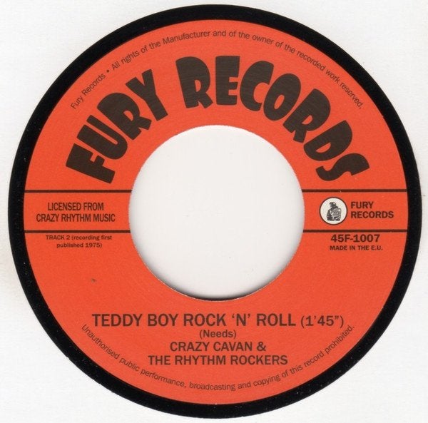 Crazy Cavan - Teddy Boy Rock 'n' Roll ( rockabilly ) 7", Ophalen of Verzenden, Nieuw in verpakking, 7 inch, Rock en Metal