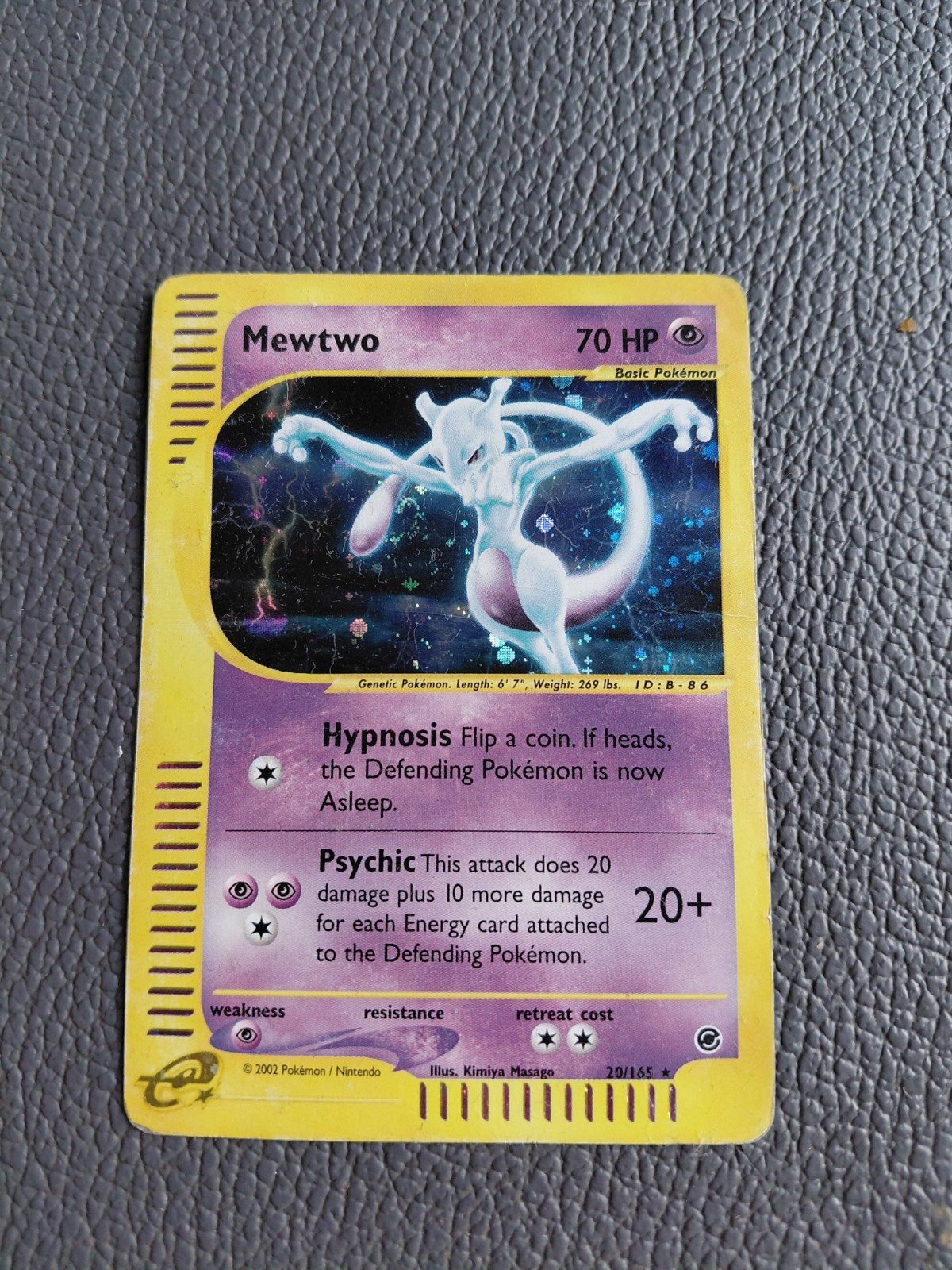 Mewtwo Expedition Holo 20/165 - Gebruikt, Ophalen of Verzenden, Gebruikt, Losse kaart, Foil
