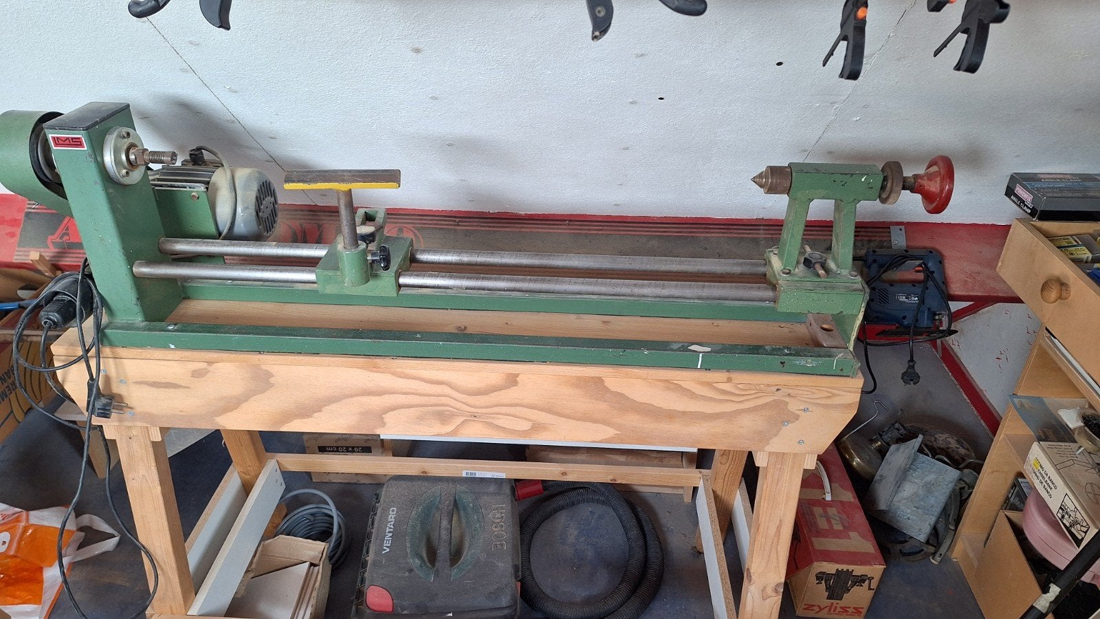 MS Houtdraaibank - Werkend en Compleet, Ophalen, Gebruikt, Houtdraaibank, 500 tot 1000 mm
