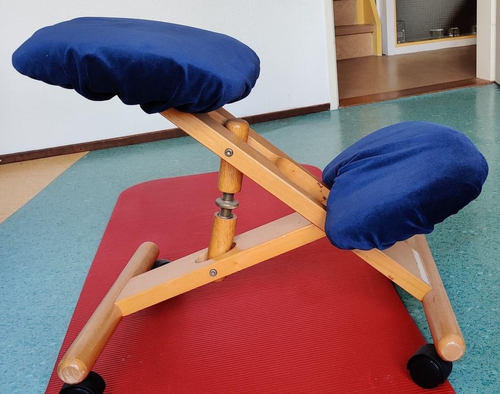Ergonomische verstelbare kniestoel, Ophalen, Blauw, Zo goed als nieuw, Bureaustoel