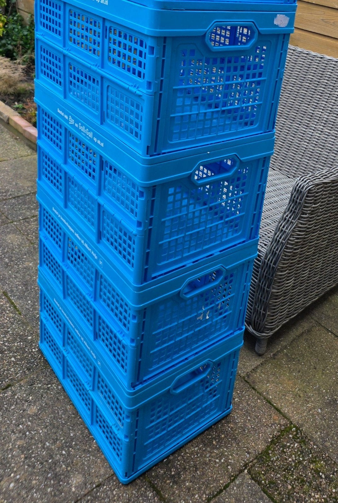 Albert Heijn kratten - 4 stuks, Doe-het-zelf en Verbouw, Kratten en Dozen, Gebruikt, Krat, 50 tot 75 cm, Minder dan 35 cm, 40 tot 60 cm
