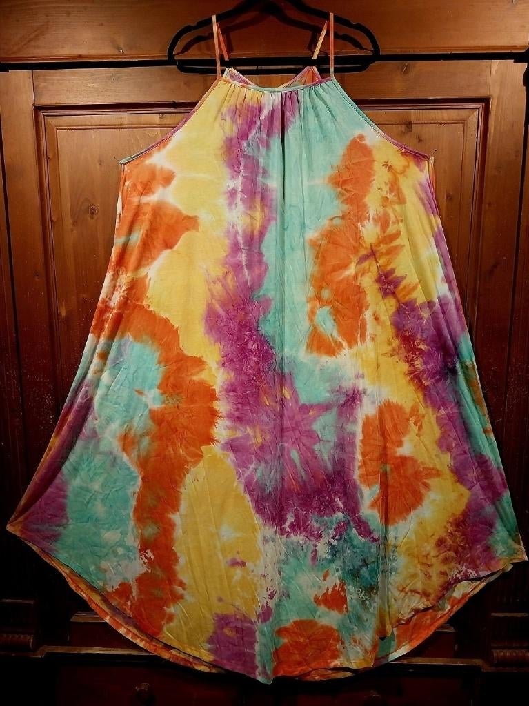 Oversized kleurige tie dye jurk multi color, Ophalen of Verzenden, Nieuw, Jurk