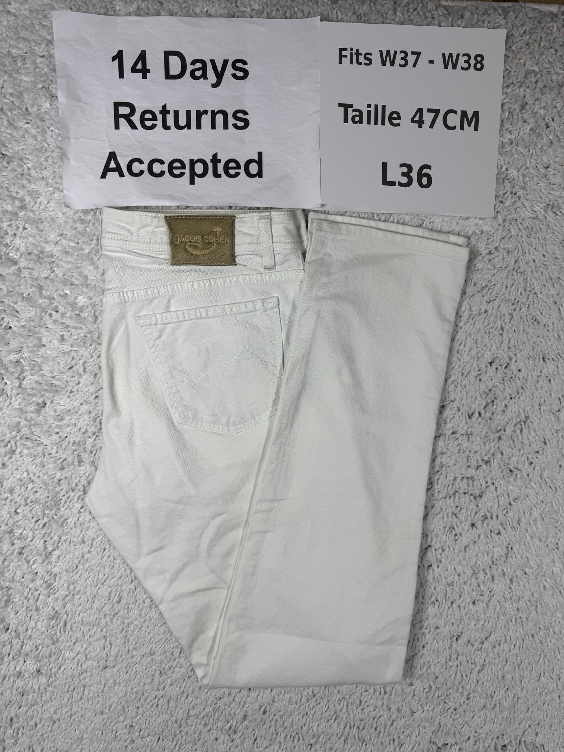 Jacob Cohën 688 Bard Regular Slim Jeans Wit W37 W38 L36 3483, W36 - W38 (confectie 52/54), G, G, Wit
