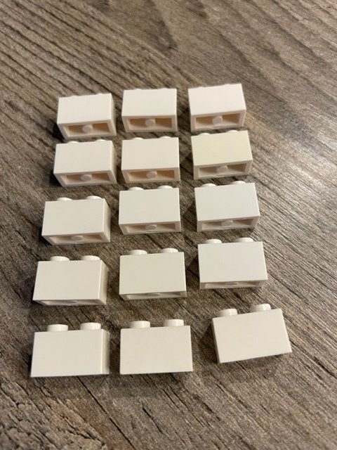 15x lego basis blokjes 1x2 wit (8), Ophalen of Verzenden, Nieuw, Losse stenen, Lego