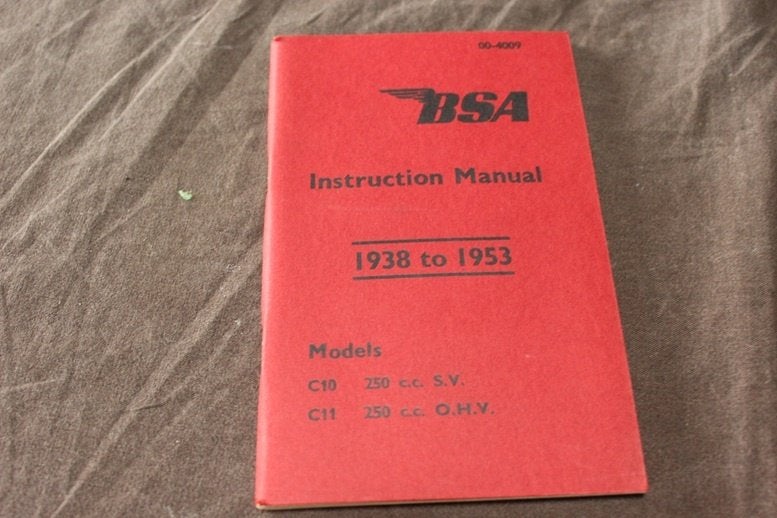 BSA C10 C11 250cc 1938 - 1953 motorcycle instruction manual, Ophalen of Verzenden, Overige merken