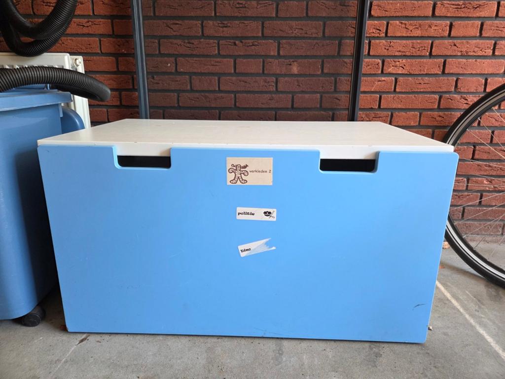 IKEA STUVA lade/opbergbox/tafel - Blauw, Kinderen en Baby's, Kinderkamer | Commodes en Kasten, Gebruikt, Kast, 50 tot 70 cm, 75 tot 100 cm