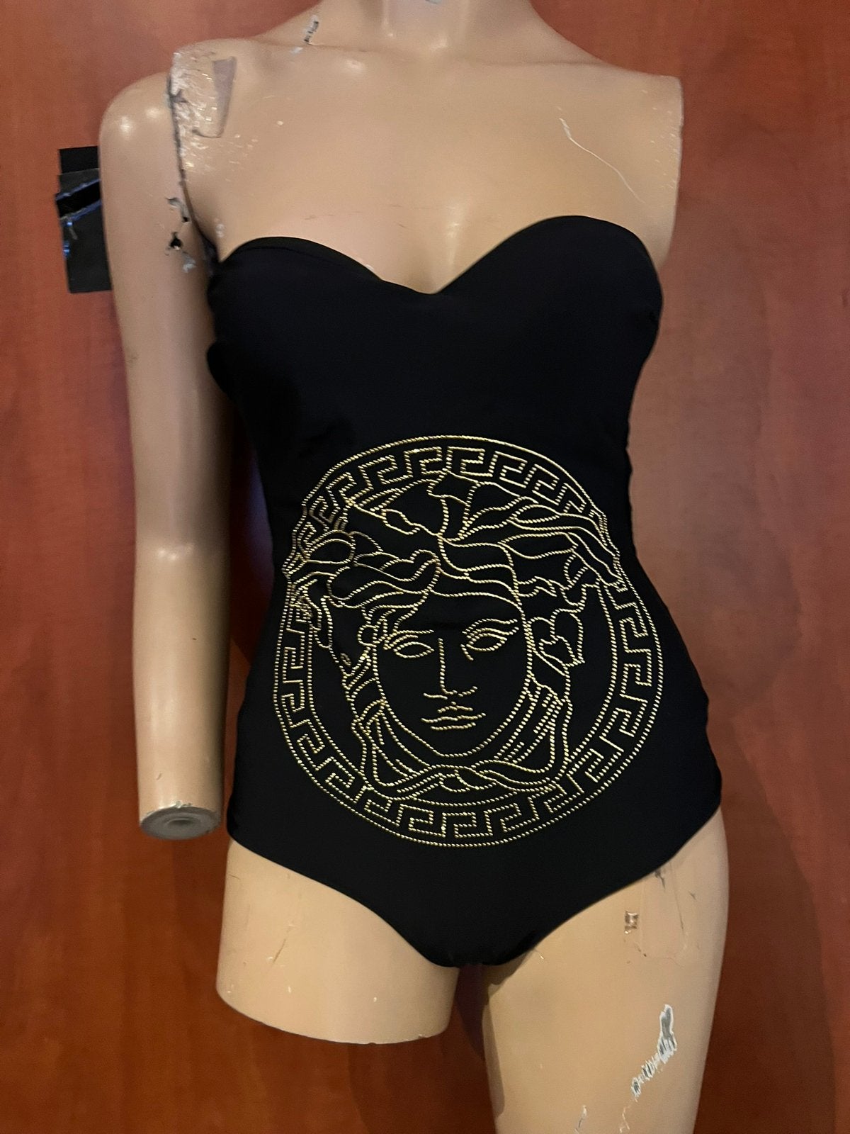VERSACE badpak met kleine studs 3 m origineel, Zwart, Badpak, Ophalen of Verzenden, Zo goed als nieuw