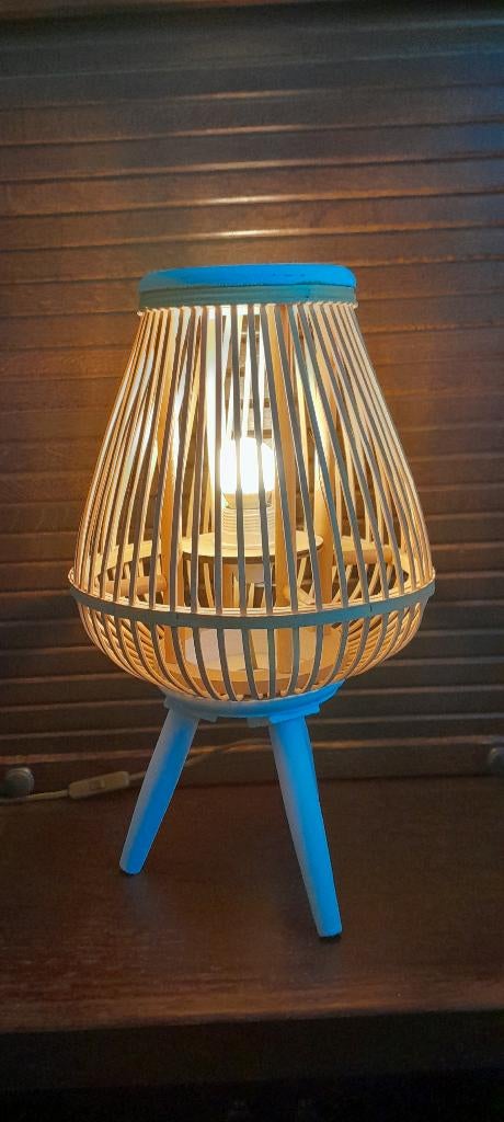 MOOIE RIETEN SCHEMERLAMP, Ophalen, Zo goed als nieuw