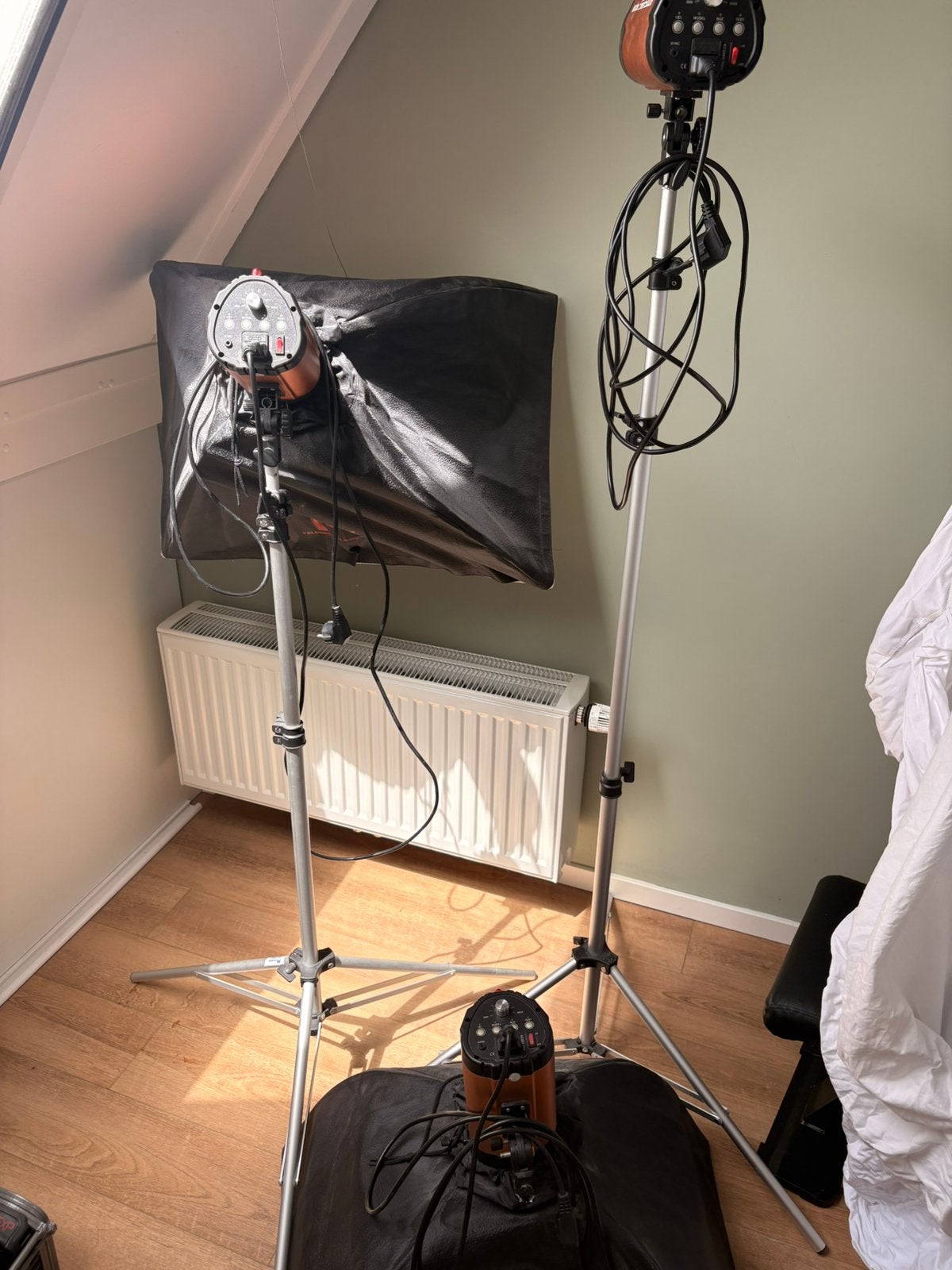 Studio verlichtingsset: 3x Godox Smart 300SDI, 2x softbox, Ophalen, Gebruikt