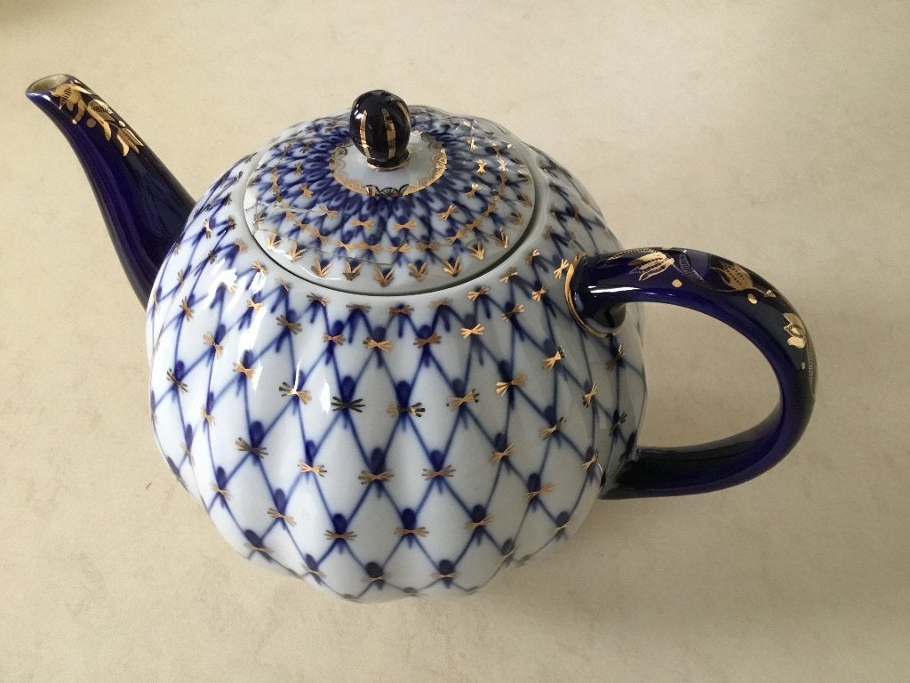 VINTAGE Lomonosov Cobalt Net servies (USSR PERIODE !), Ophalen of Verzenden