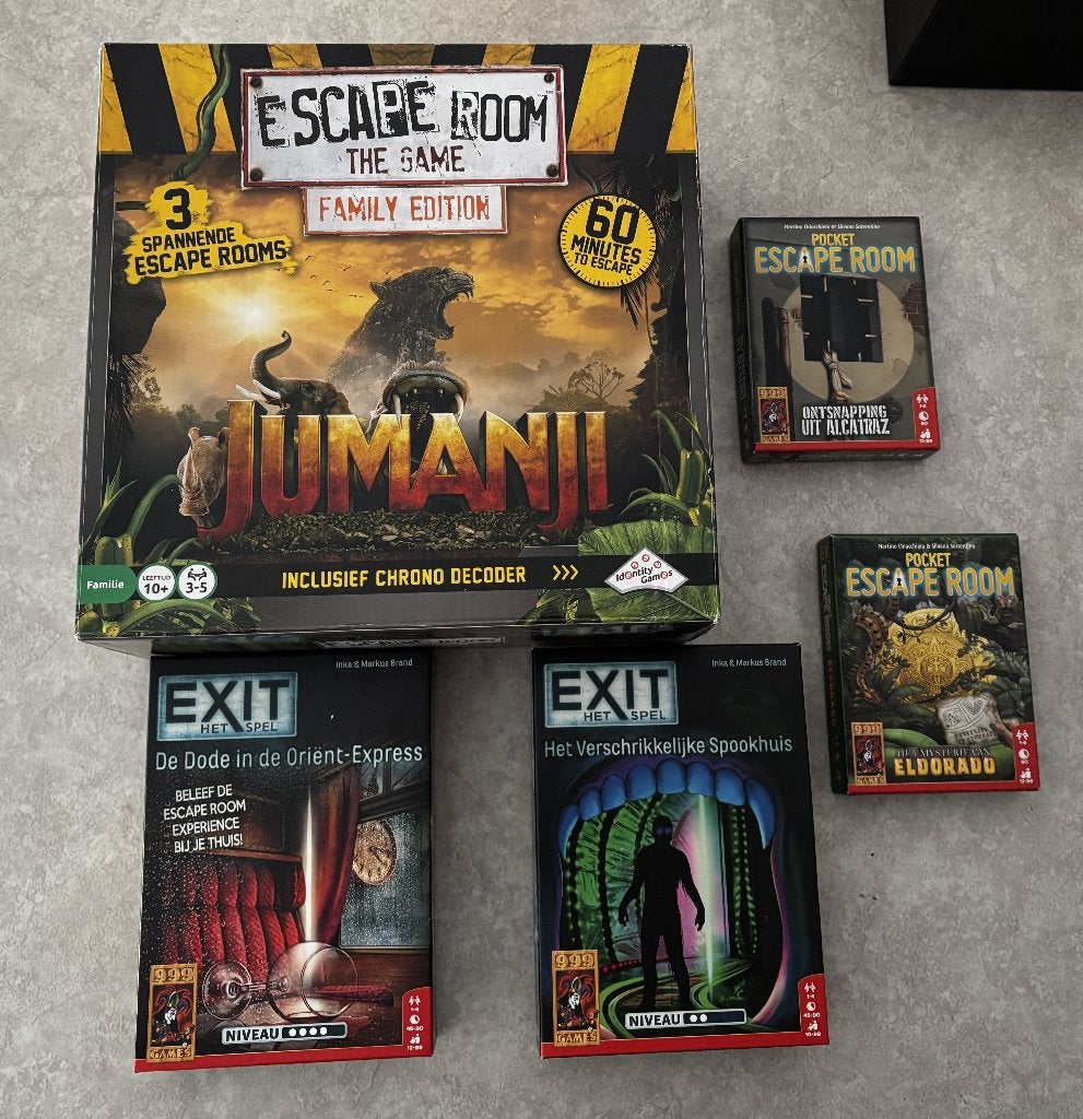 escape room spellen, Hobby en Vrije tijd, Gezelschapsspellen | Bordspellen, Ophalen of Verzenden, Gebruikt, 999 Games