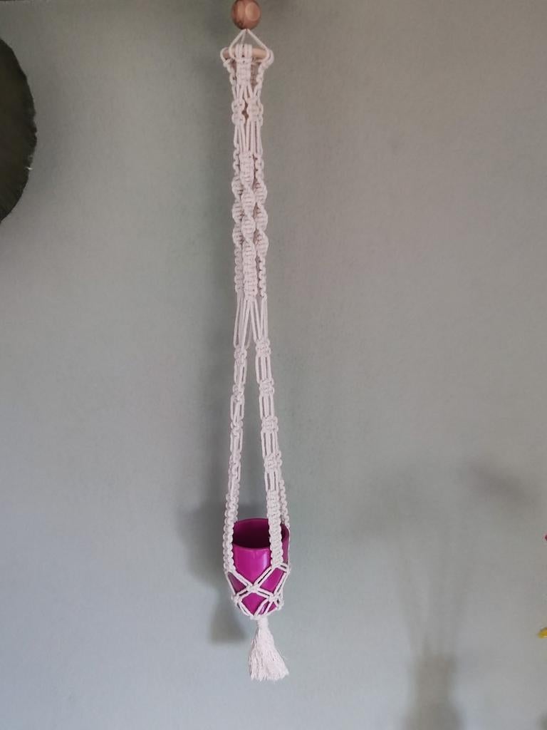 Macrame plantenhanger, zelf gemaakt, Ophalen