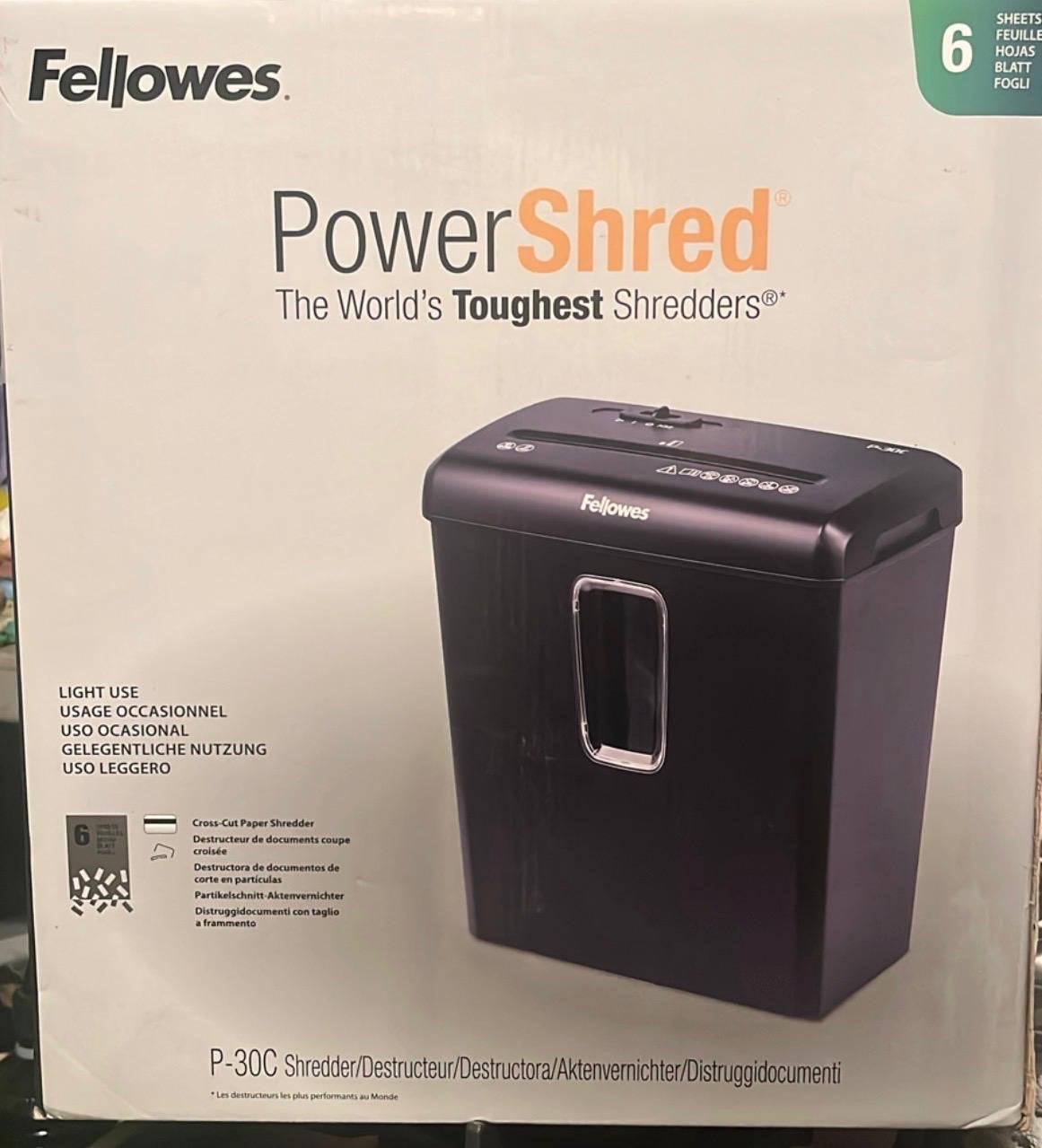 Fellowes PowerShred P-30C papierversnipperaar, Zakelijke goederen, Ophalen of Verzenden, Nieuw in verpakking, Overige typen
