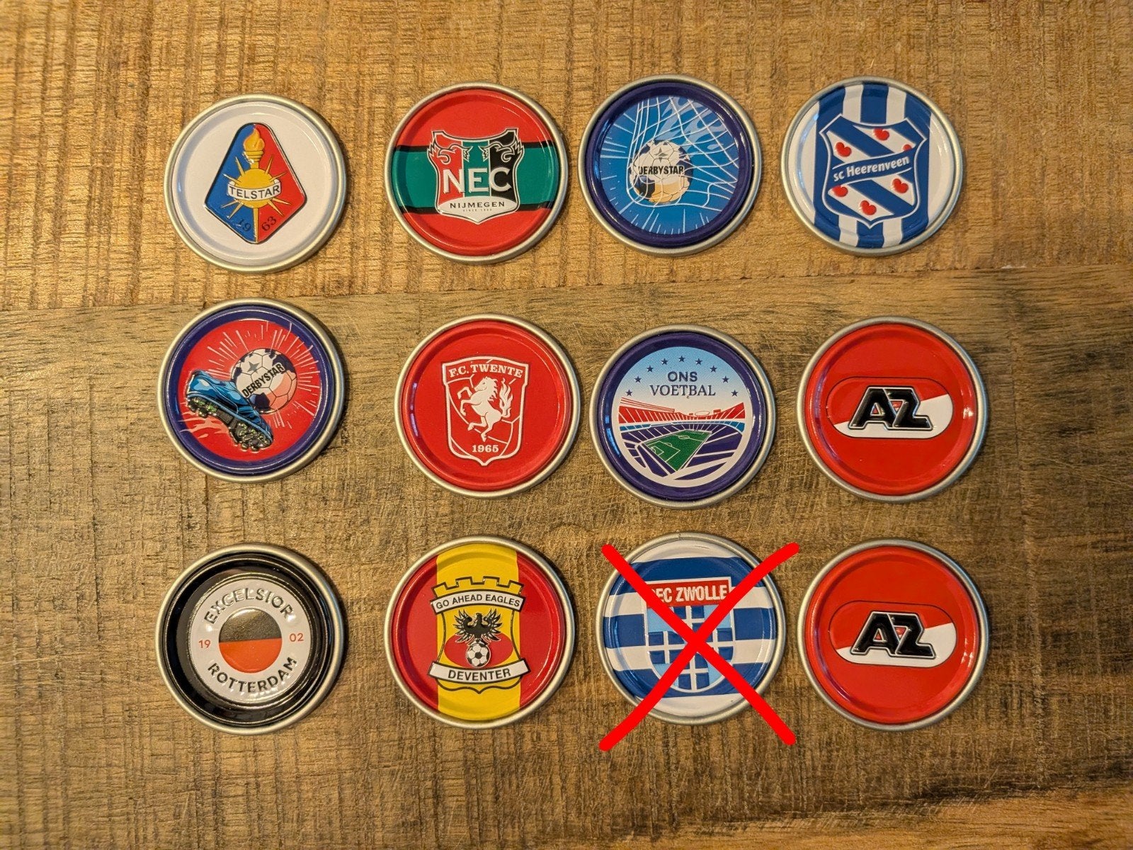 Voetbalclub munten Plus - diverse Nederlandse clubs, Ophalen of Verzenden, Gebruikt, Overige binnenlandse clubs, Overige typen