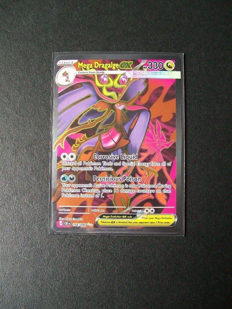 2857: Nieuwe Pokemon Kaart MEGA DRAGALGE EX HP 330 (104/086), Verzenden, Nieuw, Losse kaart, Foil