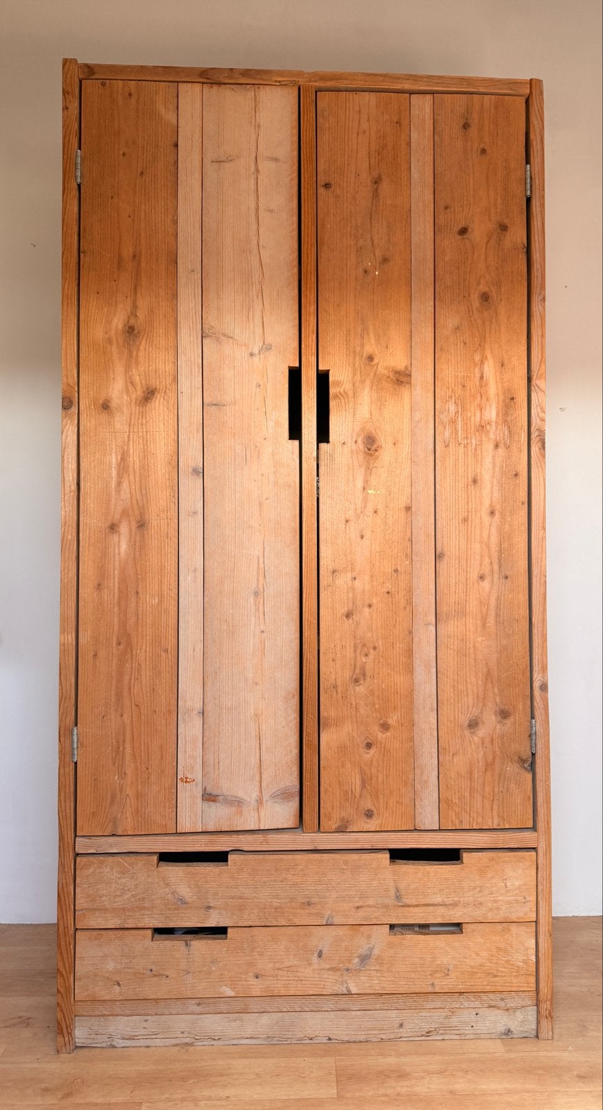 Stoere en degelijke kledingkast van steigerhout, Ophalen, Gebruikt, Stoer, 50 tot 100 cm