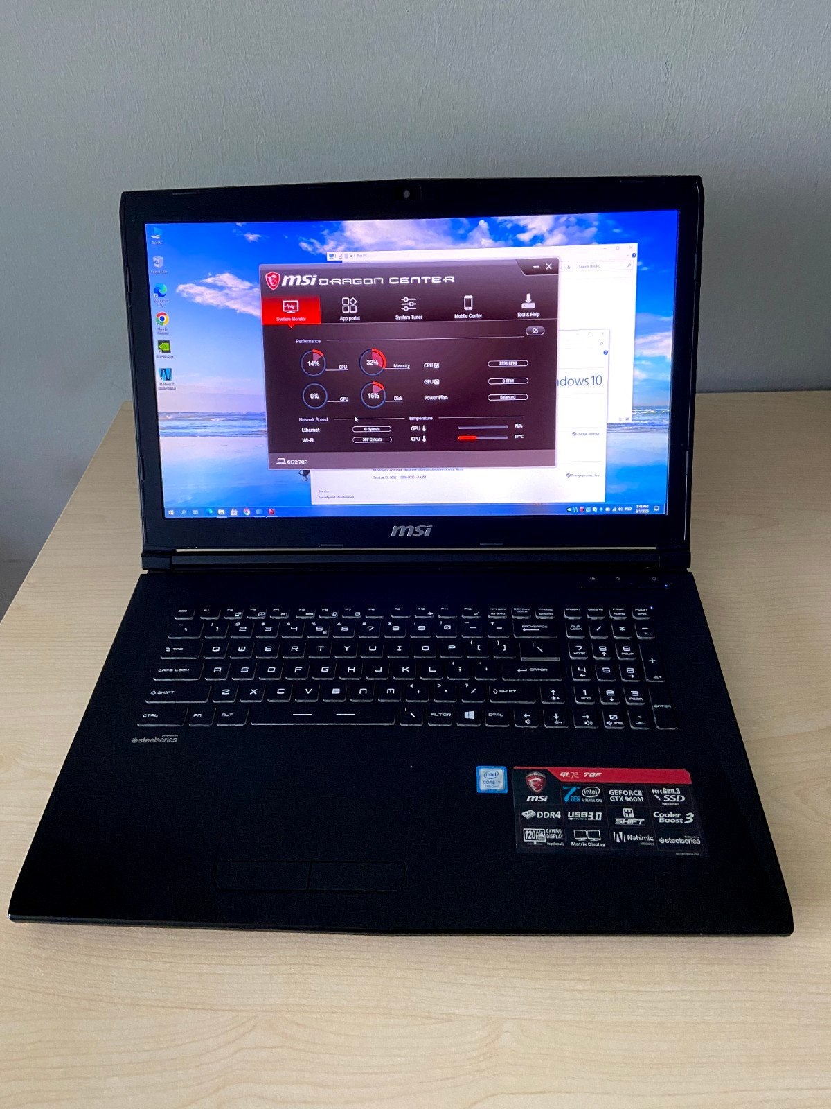 MSI GL72 Gaming Laptop i7-7700HQ GTX 960M 17.3 FHD, Computers en Software, Windows Laptops, Ophalen, 2 tot 3 Ghz, 8 GB, Zo goed als nieuw